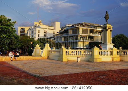 SANTA MARTA, COLOMBIA, 03 AUGUST, 2018: Marina of Santa Marta Resort, Maddalena County, Colombia, South America