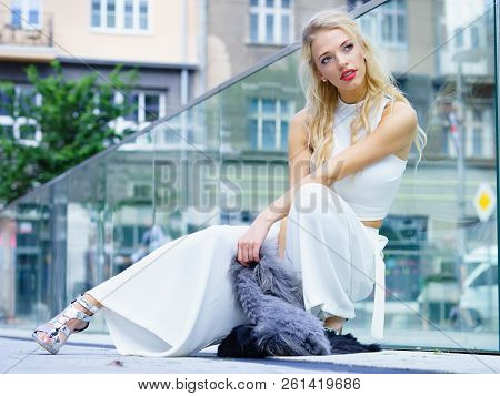 Woman Wearing Crop Top And Culottes