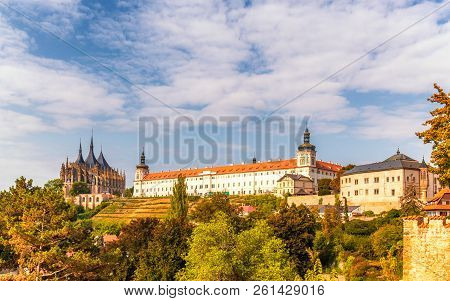 The Cathedral Of St Barbara And Jesuit College In Kutna Hora, Czech Republic, Europe.
