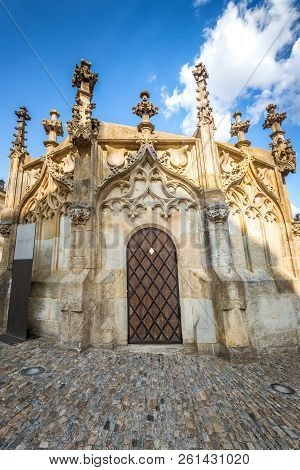 Gothic Stone Fountain In Kutna Hora, Czech Republic, Europe.