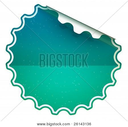 SeaGreen tondo piegato adesivo o etichetta