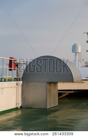 Air Inlet Or Outlet On A Car Ferry On The Upper Deck