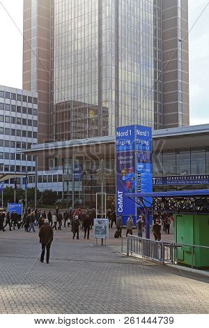Hanover, Germany - May 04, 2011: North Entrance To Cemat Intra Logistics Fair In Hannover, Germany.