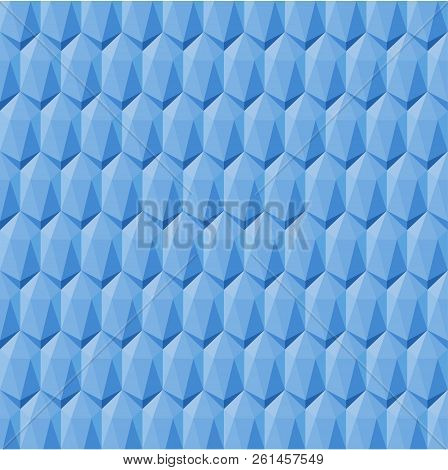 Blue Color Vector Geometric3d Background Fron Polyhedrons
