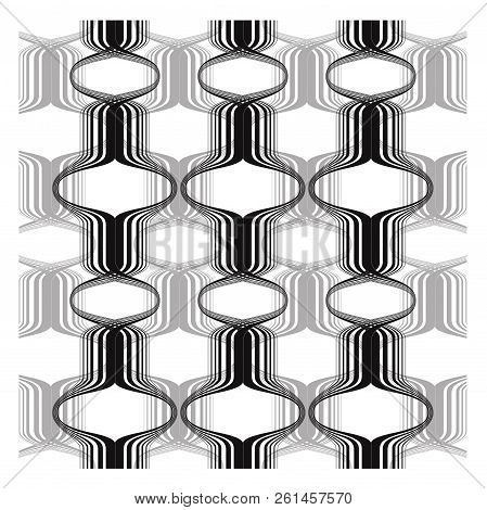 Vector Black Gray And White Geometric Ornament