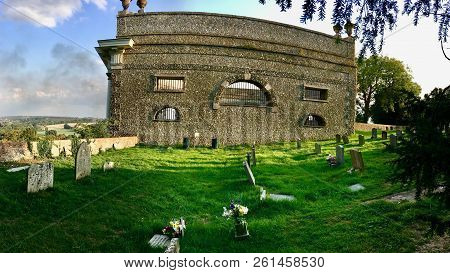 Architecture In England. Church On The Hill In West Wycombe.