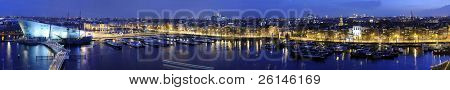 The skyline of Amsterdam, the Netherlands at dusk