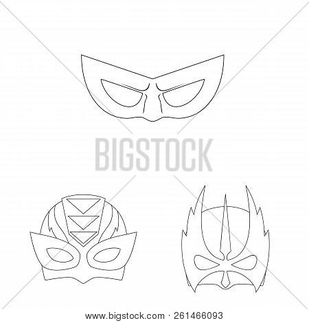 Vector Design Of Hero And Mask Icon. Collection Of Hero And Superhero Vector Icon For Stock.
