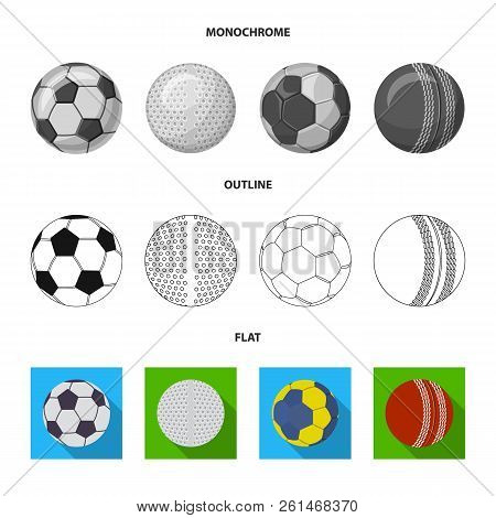 Vector Design Of Sport And Ball Sign. Collection Of Sport And Athletic Stock Vector Illustration.