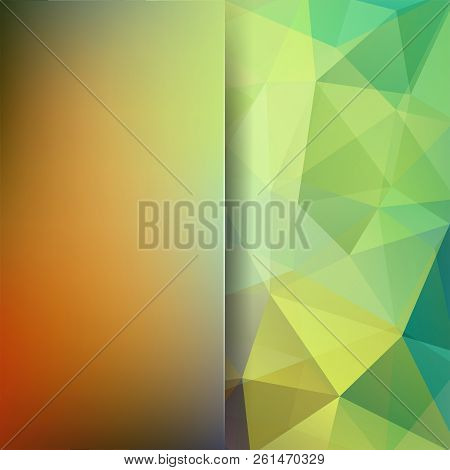 Abstract Geometric Style Greenbackground. Beige Business Background Blur Background With Glass. Vect