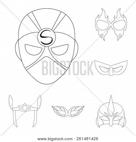 Vector Design Of Hero And Mask Icon. Collection Of Hero And Superhero Vector Icon For Stock.