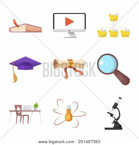 Vector Design Of Education And Learning Sign. Collection Of Education And School Vector Icon For Sto