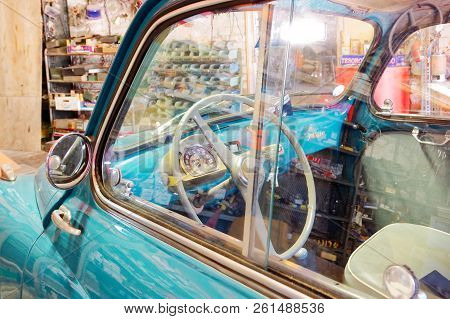 Montagnana, Italy August 27, 2018: Retro Car Fiat 600 1955 Release.