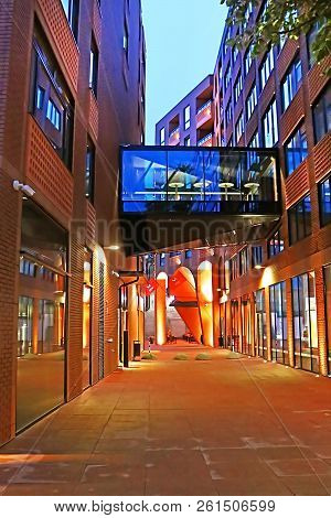 Tallinn, Estonia - August 30, 2018: Modern Architecture Of Metropol Hotel In Rotermann Quarter In Th
