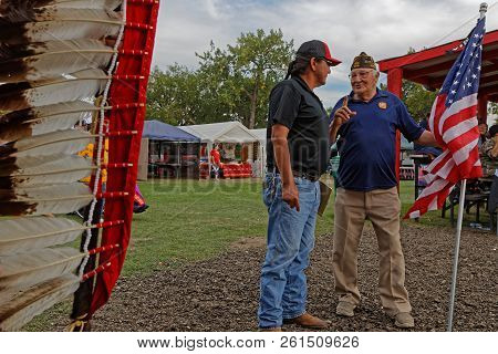 Bismark, North Dakota, September 8, 2018 : Grand Entry Of The 49Th Annual United Tribes Pow Wow, One