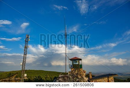 Fire Watching Hut Over The Rocks, Wide Angle
