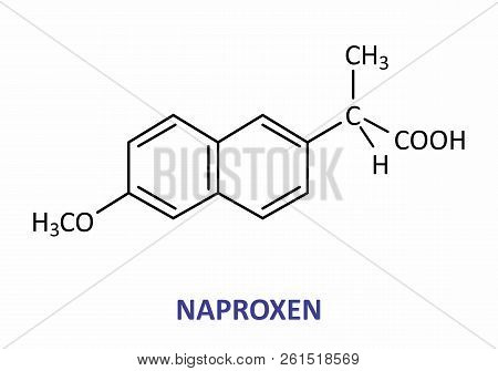 Illustration Of The Structural Formula Of Naproxen