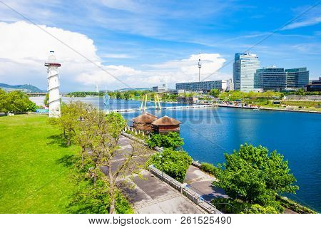 Danube City Or Donaustadt Is The District Of Vienna, Austria. Donaustadt Danube City Is A Modern Qua