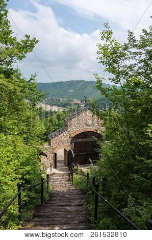 Entrance To Dormition Of The Holy Mother Of God (uspenje) Monastery, In Ovcar-kablar Gorge, Serbia