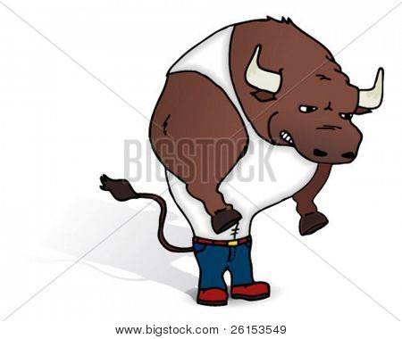 oblečený býk