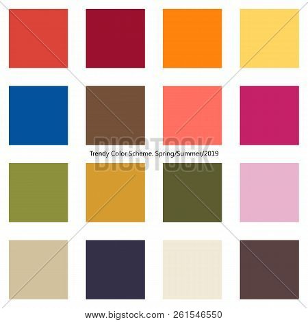 Trendy Color Scheme By Plain Color Boxes. Spring And Summer 2019