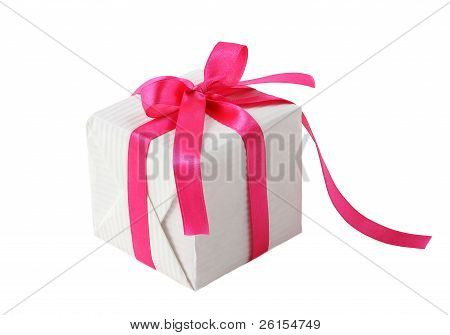 Geschenkbox mit Schleife Rosa Schleife