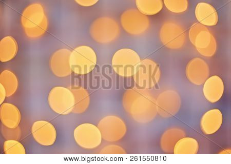 Square Background Bokeh Of Sparkling Golden Festive Lights At A Celebration