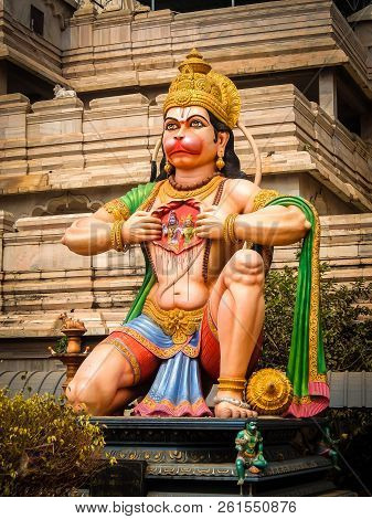 Dwarapudi, India - Circa January, 2018. Architecture Of Ayyappa Swamy Temple In Dwarapudi, India.