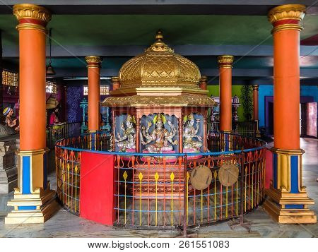 Dwarapudi, India - Circa January, 2018. Architecture Of Ayyappa Swamy Temple In Dwarapudi, India.