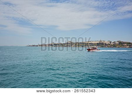 Bosphorus With A Old Town On A Background, Istambul