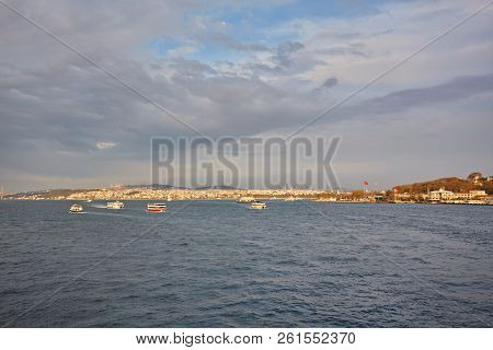 Bosphorus With A Old Town On A Background, Istambul