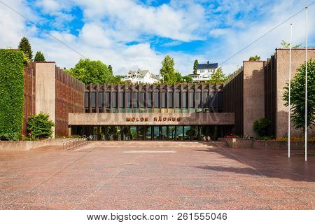 Radhuset Or Town Hall In Molde. Molde Is A City And Municipality In Romsdal, Norway.