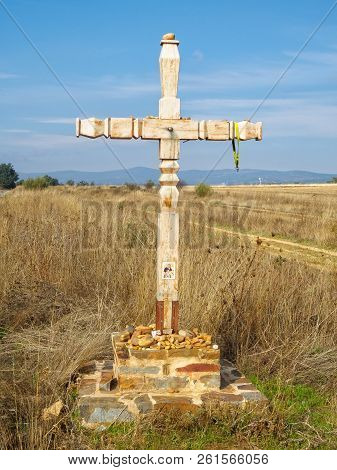 Rest In Peace, Tribute To A Fallen Pilgrim - El Ganso, Castile And Leon, Spain, 24 September 2014