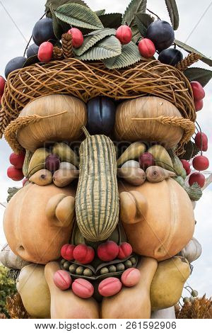 Les Baux, France - June 26, 2017: The Artwork, Titled Summer Is Four Seasons Three-dimensional Inter