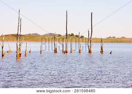 Copper Red Polluted Lake Mine In Gossan Cobre Huelva Spain