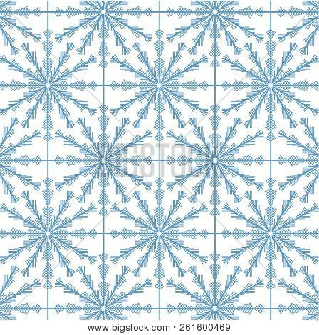 Vector Blue Cristal Cold Winter Snowflake Background