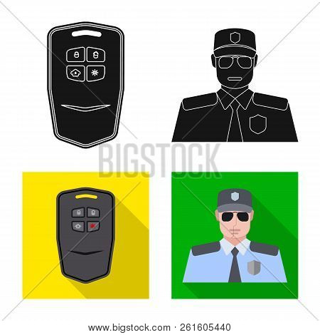 Vector Illustration Of Office And House Symbol. Set Of Office And System Vector Icon For Stock.