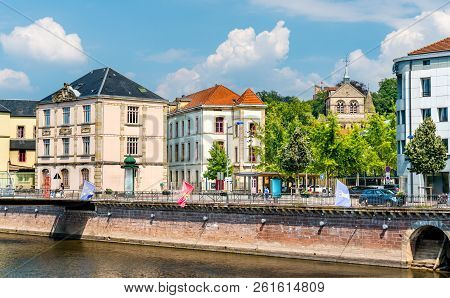 Typical French Buildings In Epinal, The Vosges Department Of France