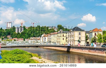Typical French Buildings In Epinal, The Vosges Department Of France