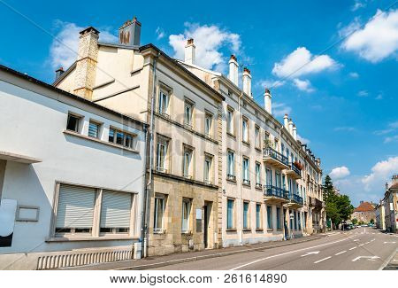 Typical French Buildings In Epinal, The Vosges Department Of France