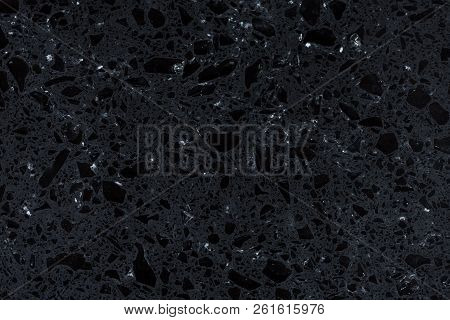 Shiny Exquisite Background Of Black  Synthetic Rock.
