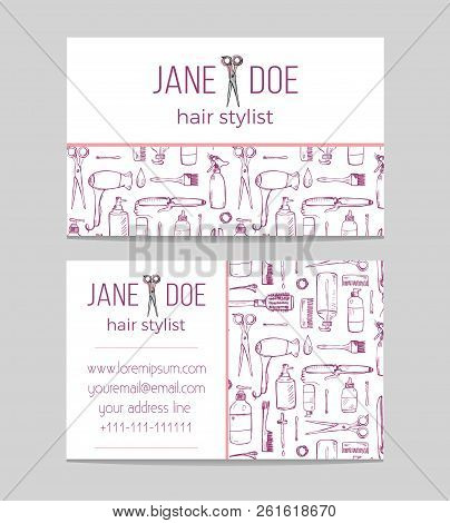 Hair Stylish Or Hairdresser Business Card Template