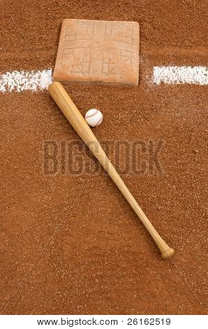 & Basebollträ nära tredje bas
