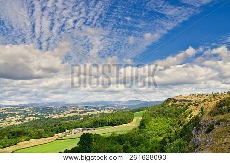 A View From Scout Scar Looking Across The Lyth Valley To The Distant Lake District.