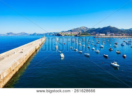 Boats At The Port Of Castro Urdiales. Castro Urdiales Is A Small City In Cantabria Region In Norther