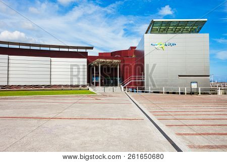 Gijon, Spain - September 25, 2017: Gijon Aquarium Or Acuario De Gijon Is One Of The Richest Aquarium