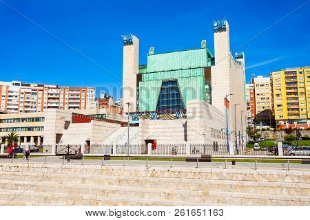 Santander, Spain - September 27, 2017: Palace Of Festivals Or Palacio De Festivales De Cantabria In 