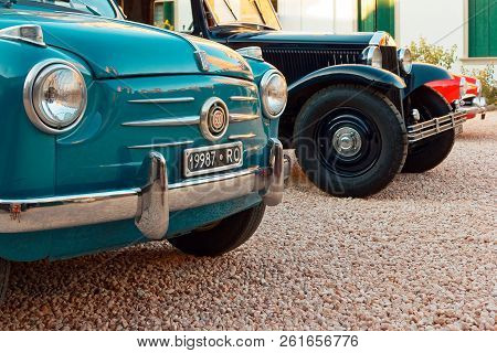 Montagnana, Italy August 27, 2018: Retro Car Fiat 600 1955 Release.