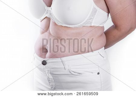 Mature Overweight Women With Tendency To Obesity. Weight Loss Concept