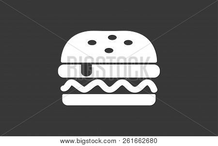 Burger Outline Icon. Linear Style Sign For Mobile Concept And Web Design. Cheeseburger Or Hamburger 
